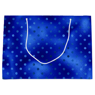 Royal Blue Foil Hanukkah Large Gift Bag
