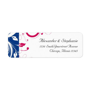Royal Blue/Fuchsia Swirl Wedding