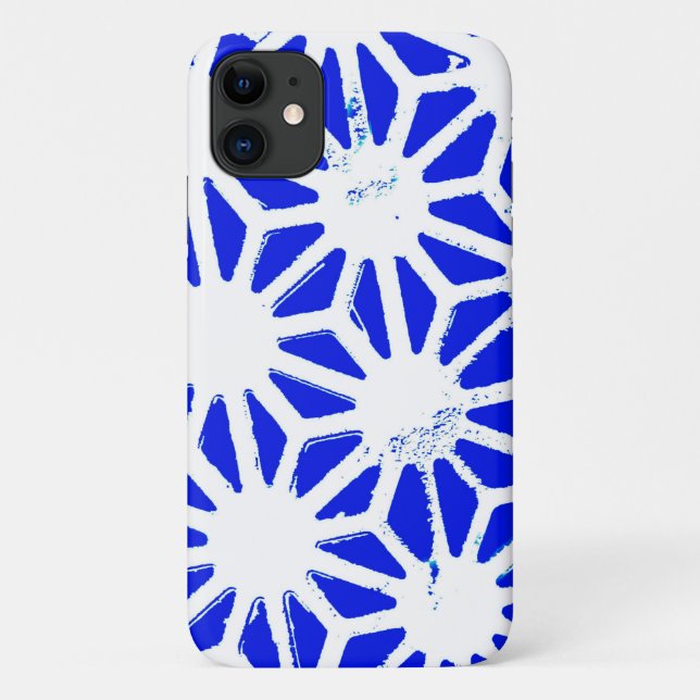 Royal blue geometric pattern Case-Mate iPhone case (Back)