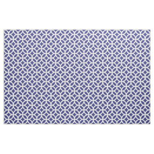 Royal Blue Geometric Pattern Fabric