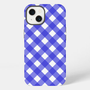 Royal blue gingham Case-Mate iPhone case