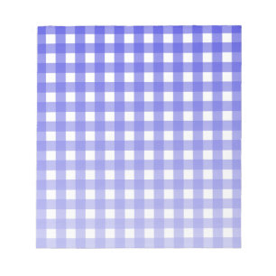Royal blue gingham notepad