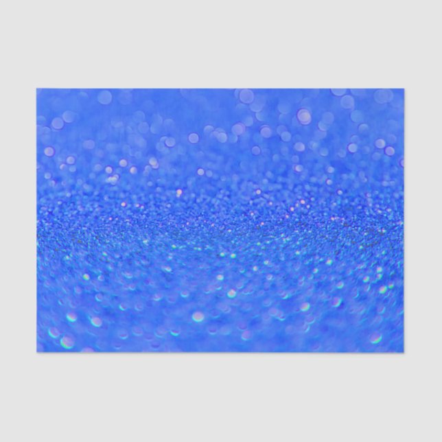 Royal Blue Glitter Design  Tissue Paper (Front)