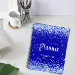 Royal blue glitter name appointment 2026 planner<br><div class="desc">Royal blue background,  decorated with faux glitter dust,  sparkles.  Personalize and add a year and name.  White letters.</div>