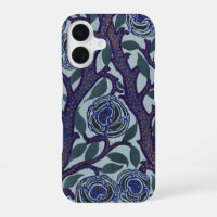 Royal Blue & Gold Art Deco Rose Floral Decor