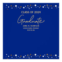 Royal Blue Gold Class of 2024 Custom
