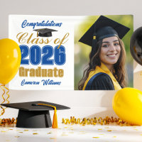Royal Blue Gold Class of 2026 Graduation Party