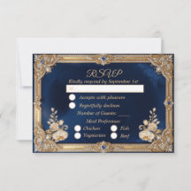 Royal Blue Gold Crown Pearl Elegant Luxury