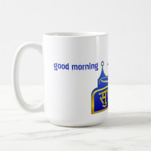 Royal Blue Gold Suprabhat Morning Greeting Coffee Mug