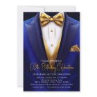 Royal Blue Gold Tuxedo Any Number Birthday