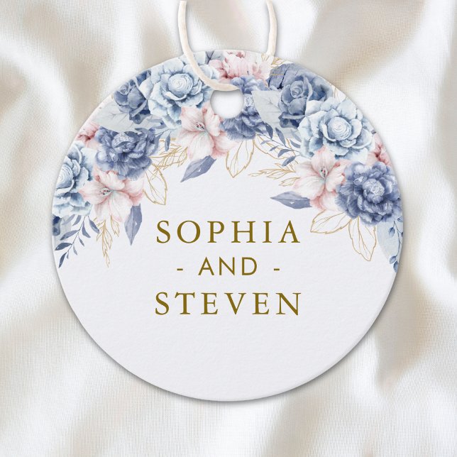 Royal Blue & Gold Wedding  Favour Tags (Creator Uploaded)