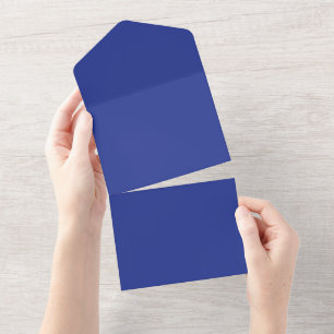 Royal Blue Holiday Elegance All In One Invitation
