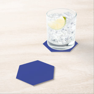 Royal Blue Holiday Elegance Paper Coaster