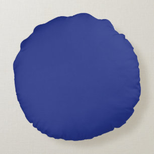 Royal Blue Holiday Elegance Round Cushion