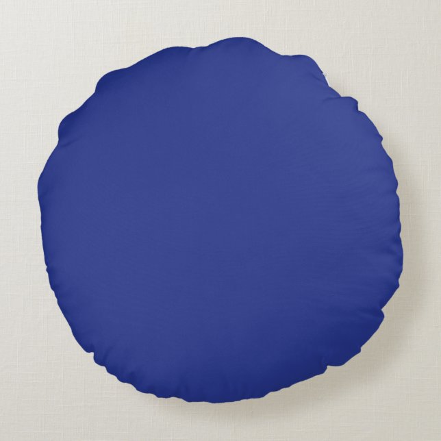 Royal Blue Holiday Elegance Round Cushion (Back)
