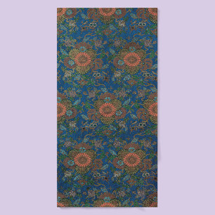 Royal Blue Japanese Floral Vintage Pattern Bath Towel Set