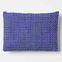 ROYAL BLUE KNIT Large Accessory Pouch