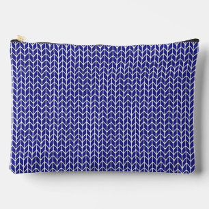 ROYAL BLUE KNIT Large Accessory Pouch