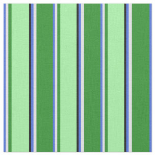 Royal Blue, Lavender, Forest Green, Green & Black Fabric