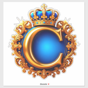 Royal Blue Letter C Monogram