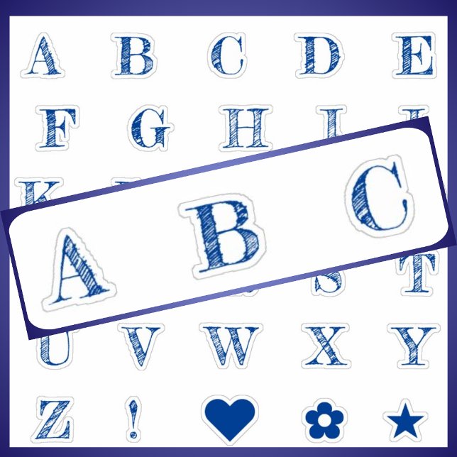 Royal Blue Letters | Monogram Alphabet Stickers (Creator Uploaded)