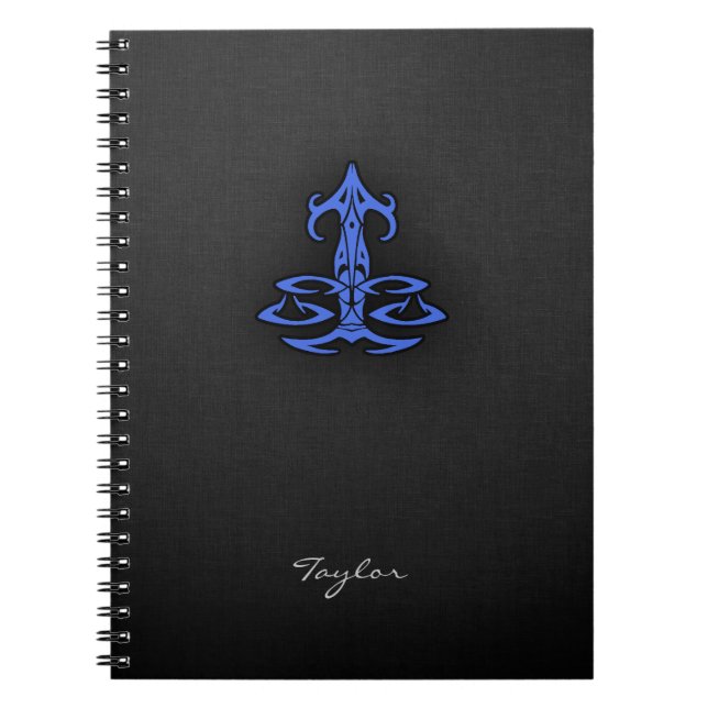 Royal Blue Libra Spiral Notebook (Front)