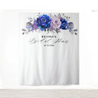 Royal Blue Lilac Purple Floral Bridal Shower Photo