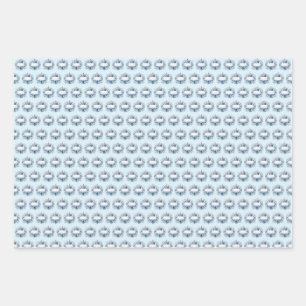 Royal Blue Little Prince Crown Baby Shower Wrappin Wrapping Paper Sheet