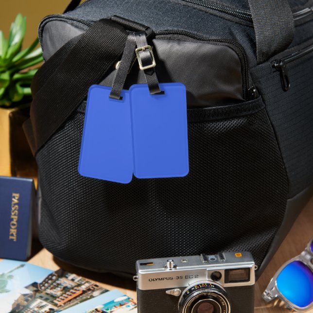 Royal Blue Luggage Tag (Front & Back)