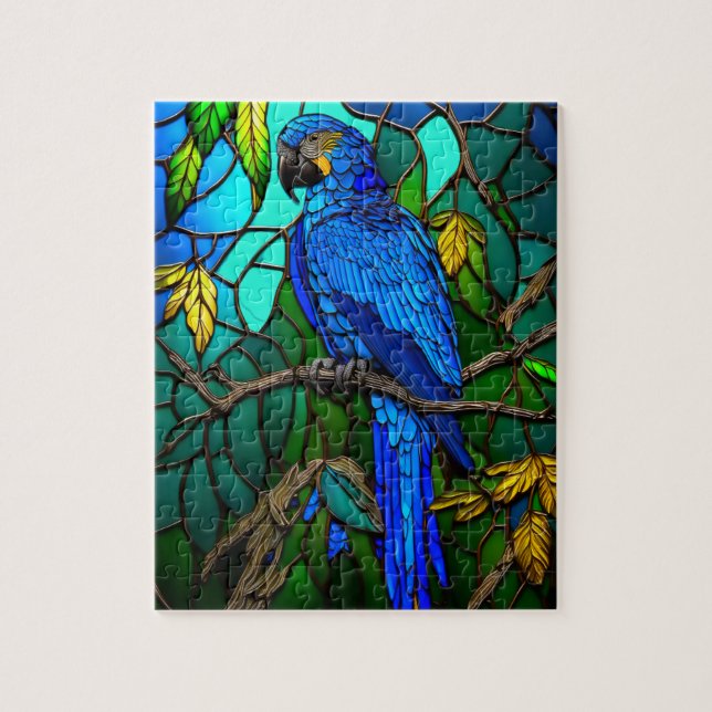 Royal Blue Macaw Jigsaw Puzzle (Vertical)
