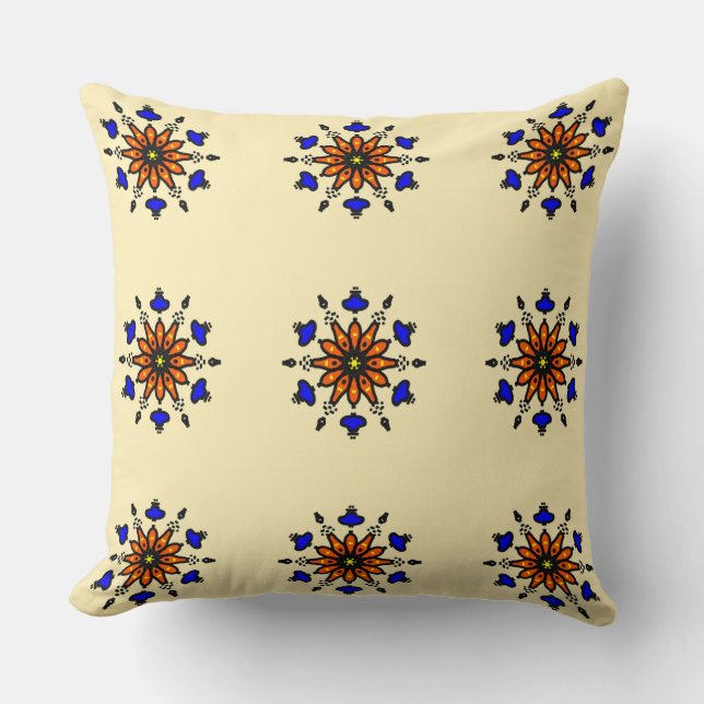 Royal Blue Mandala Cushion (Front)