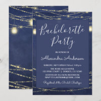Royal Blue Mason Jars Bachelorette Night Out Party