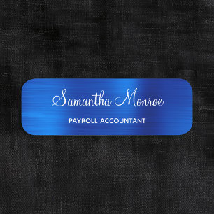 Royal Blue Metallic Name Tag