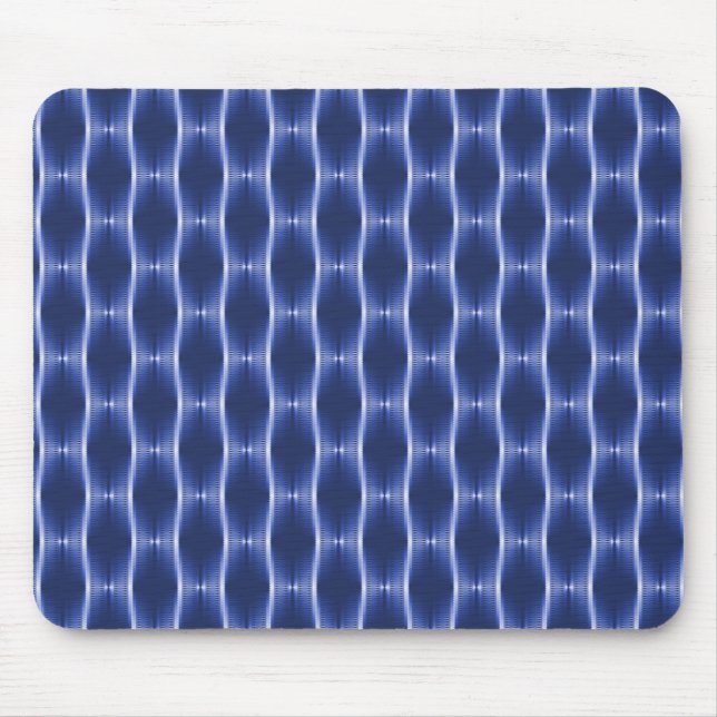 Royal Blue Metallic Ribbons Mousepad (Front)