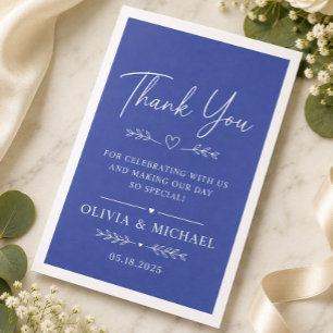 Royal Blue Minimalist Luxury Guest Towel Napkin