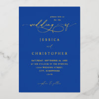 Royal Blue Modern Calligraphy 3 Wedding