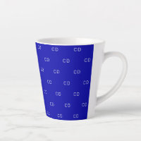 Royal blue monogram initials pattern