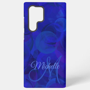 Royal Blue Monogram Personalised Samsung Galaxy Case