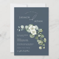 Royal Blue Opulence Eucalyptus Foliage Wedding