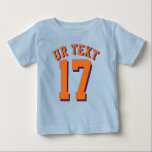 Royal Blue & Orange Baby | Sports Jersey T-Shirt<br><div class="desc">Royal Blue & Orange Baby | Sports Jersey Design • Baby T-Shirt</div>