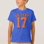 Royal Blue & Orange Kids | Sports Jersey Design T-Shirt<br><div class="desc">Royal Blue & Orange Kids | Sports Jersey Design • Kids T-Shirt</div>