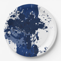 Royal-Blue Paint Splatter - Wedding Party Supply -