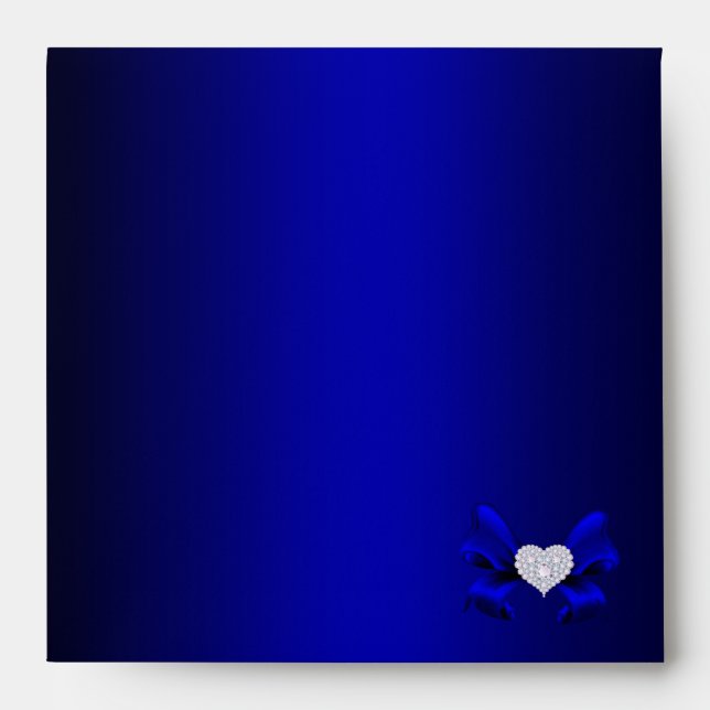 Royal Blue Peacock Envelope (Front)