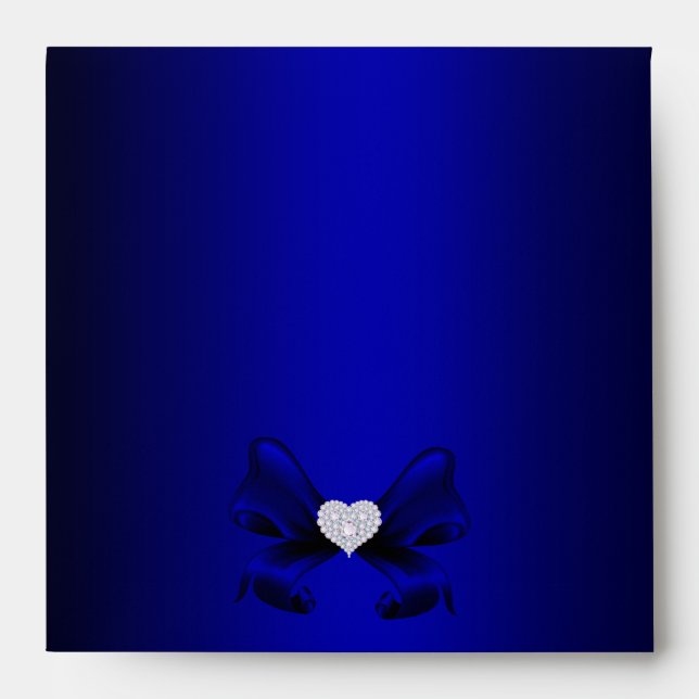 Royal Blue Peacock Envelope (Front)