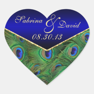 Royal Blue Peacock Envelope Seal