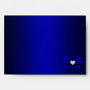 Royal Blue Peacock Wedding Envelope