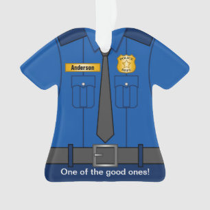 Royal Blue Police Officer Uniform Ornament