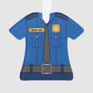 Royal Blue Police Officer Uniform Personalised Ornament
