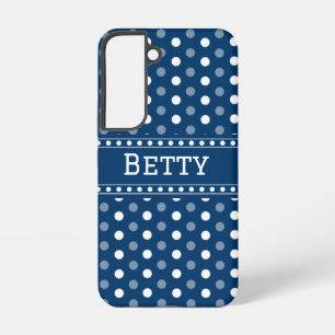 Royal Blue Polka Dot Samsung Galaxy Case