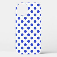 Royal blue polka dots